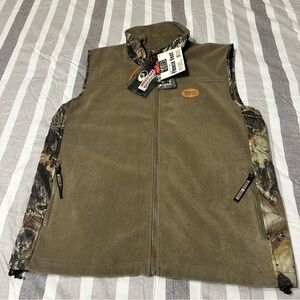 Sports Afield Mossy Oak Camoflague Breakup Fleece Vest Size Medium